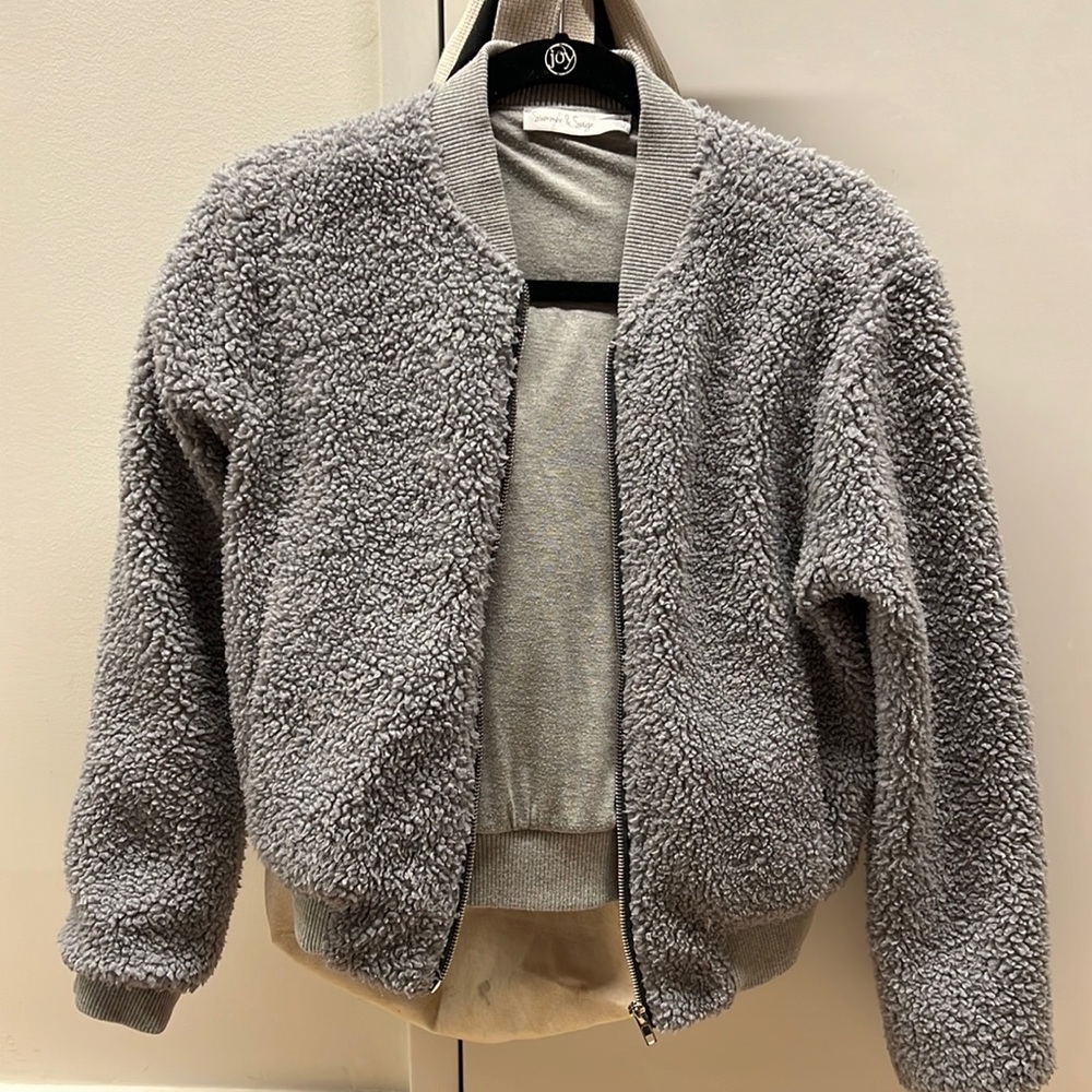 Grey Teddy Jacket